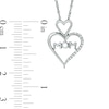 Thumbnail Image 1 of 0.06 CT. T.W. Diamond "MOM" Heart Pendant in Sterling Silver