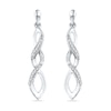 Thumbnail Image 0 of 0.10 CT. T.W. Diamond Cascading Drop Earrings in Sterling Silver