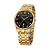 Thumbnail Image 1 of Men's Bulova Diamond Accent Gold-Tone Watch with Black Dial (Model: 97D108)