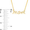 Thumbnail Image 1 of Cursive "mom" Necklace in 10K Gold - 17.25"