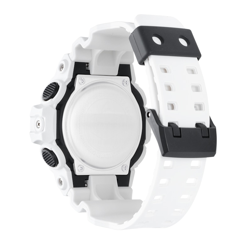Men's Casio G-Shock Classic White Resin Strap Watch with Black Dial (Model: GA700-7A)