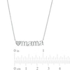 Thumbnail Image 3 of Diamond Accent Heart "mama" Necklace in Sterling Silver - 17"