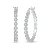 Thumbnail Image 0 of Diamond Accent Zig-Zag Hoop Earrings in Sterling Silver
