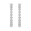 Thumbnail Image 2 of Diamond Accent Zig-Zag Hoop Earrings in Sterling Silver