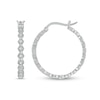 Thumbnail Image 3 of Diamond Accent Zig-Zag Hoop Earrings in Sterling Silver