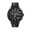 Thumbnail Image 0 of Men's Hugo Boss Velocity Black Silicone Strap Chronograph Watch with Black Dial (Model: 1513716)