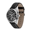 Thumbnail Image 1 of Men's Hugo Boss Champion Chronograph Black Leather Strap Watch with Black Dial (Model: 1513816)