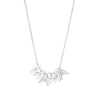 Thumbnail Image 0 of 0.065 CT. T.W. Diamond "M A M A" Charm Necklace in Sterling Silver