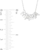 Thumbnail Image 2 of 0.065 CT. T.W. Diamond "M A M A" Charm Necklace in Sterling Silver