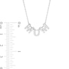 Thumbnail Image 2 of 0.04 CT. T.W. Diamond "M U M" Charm Necklace in Sterling Silver