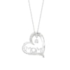 Thumbnail Image 0 of Unstoppable Love™ Diamond Accent Tilted Heart with "MOM" Pendant in Sterling Silver