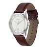 Thumbnail Image 1 of Men's Hugo Boss Principle Brown Leather Strap Watch with Textured Silver-Tone Dial (Model: 1514114)