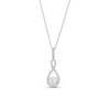Thumbnail Image 0 of 6.0mm White Lab-Created Sapphire Infinity Frame Pendant in Sterling Silver