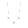 Thumbnail Image 0 of 0.05 CT. T.W. Diamond "MOM" Station Necklace in Sterling Silver