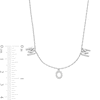 Thumbnail Image 2 of 0.05 CT. T.W. Diamond "MOM" Station Necklace in Sterling Silver