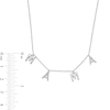 Thumbnail Image 2 of 0.05 CT. T.W. Diamond "MAMA" Station Necklace in Sterling Silver