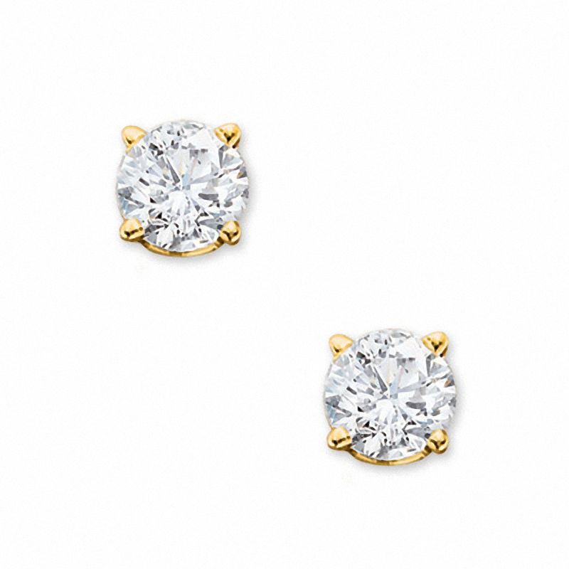 1.00 CT. T.W. Ceritfied Diamond Crown Royal Stud Earrings in 14K Gold (I-J/I2-I3)
