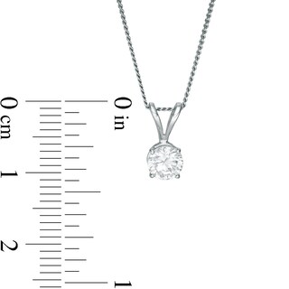 0.50 CT. Certified Diamond Solitaire Pendant in 14K White Gold (J/I3)|Peoples Jewellers
