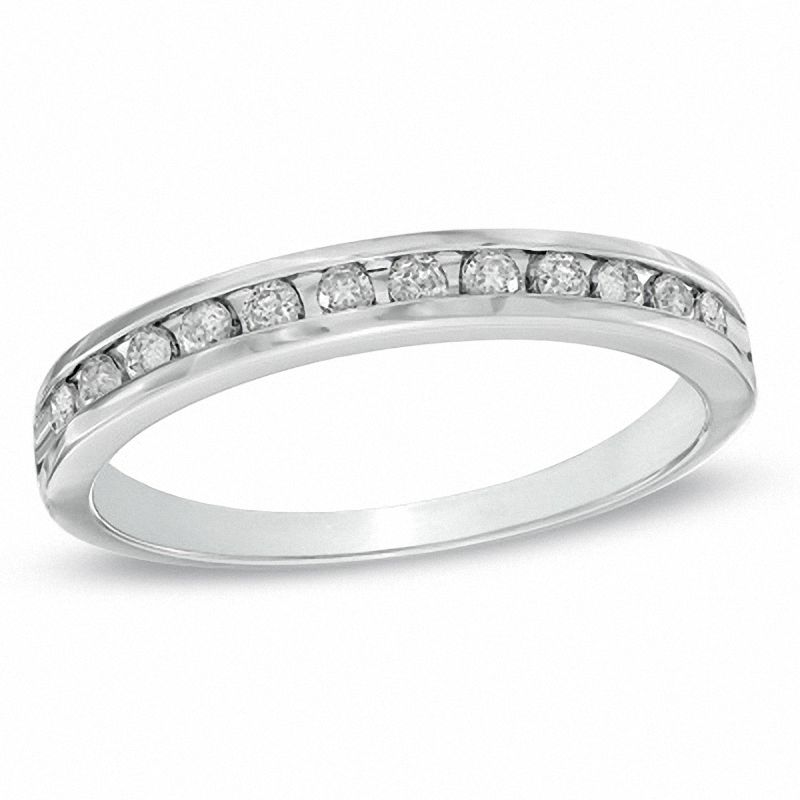 0.25 CT. T.W. Diamond Channel Band in 10K White Gold