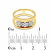 Thumbnail Image 2 of 0.50 CT. T.W. Diamond Open Ladder Ring in 14K Gold