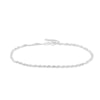 Thumbnail Image 0 of 2.0mm Adjustable Singapore Chain Anklet in 10K White Gold - 10"