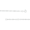 Thumbnail Image 2 of 2.0mm Adjustable Singapore Chain Anklet in 10K White Gold - 10"