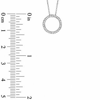 Diamond circle pendant necklace white gold deals