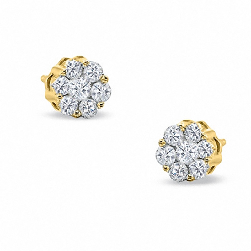 0.20 CT. T.W. Diamond Flower Stud Earrings in 10K Gold