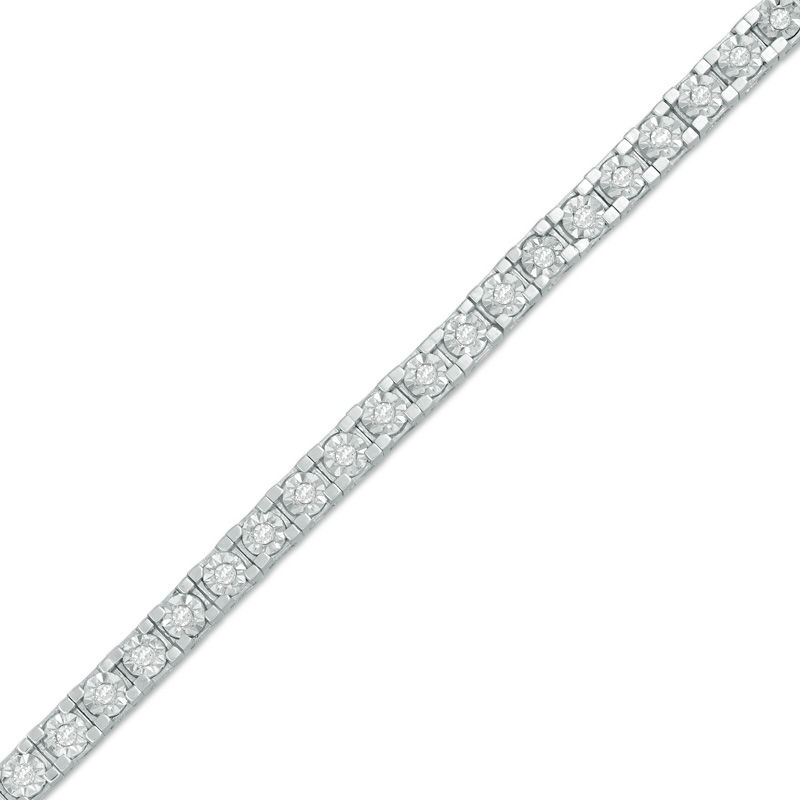 0.50 CT. T.W. Diamond Tennis Bracelet in 10K White Gold