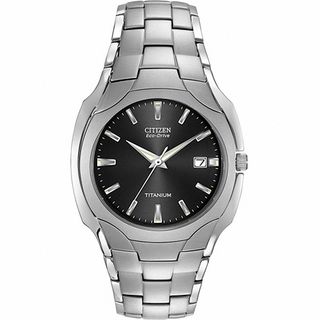 Men s Citizen Eco Drive Paradigm Titanium Watch with Black Dial