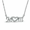 Thumbnail Image 0 of Diamond Accent Mom Heart Necklace in Sterling Silver