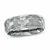 Thumbnail Image 0 of Triton Men's 8.0mm Comfort Fit Tungsten Carbide Hammered Wedding Band - Size 10