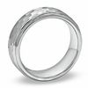 Thumbnail Image 1 of Triton Men's 8.0mm Comfort Fit Tungsten Carbide Hammered Wedding Band - Size 10