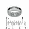 Thumbnail Image 2 of Triton Men's 8.0mm Comfort Fit Tungsten Carbide Hammered Wedding Band - Size 10