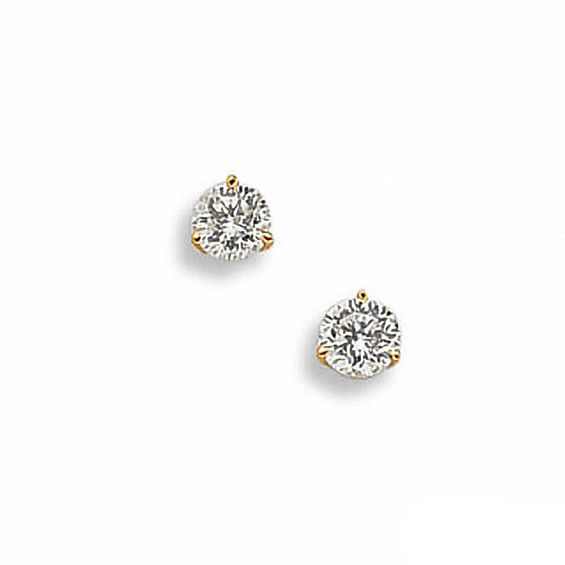 0 30 Ct T W Certified Canadian Diamond Solitaire Stud Earrings In T W Certified Canadian Diamond Solitaire Stud Earrings In 14k Gold I