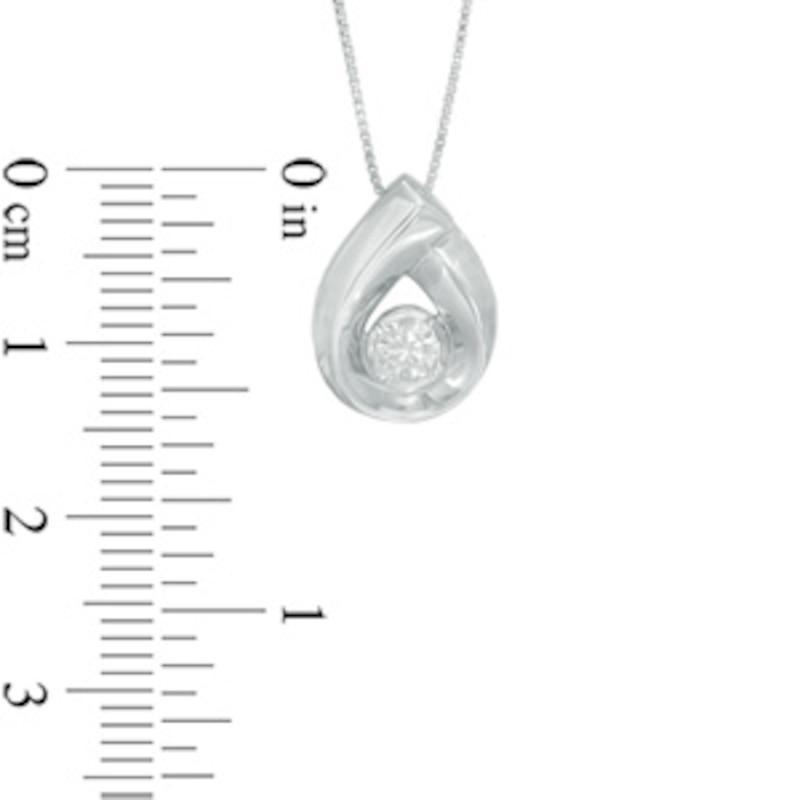 0.20 CT. Certified Canadian Diamond Solitaire Bezel Oval Pendant in 14K White Gold (I/I2)