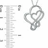Thumbnail Image 1 of 0.12 CT. T.W. Diamond Double Loop Heart Pendant in Sterling Silver