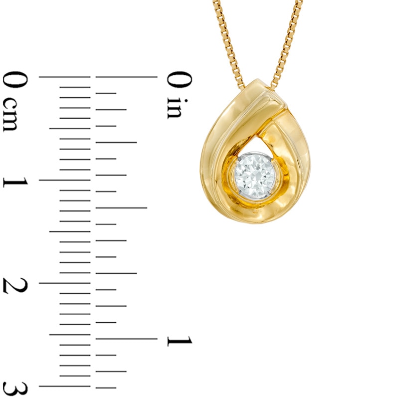 0.20 CT. Certified Canadian Diamond Solitaire Bezel Oval Pendant in 14K Gold (I/I2)