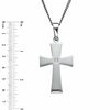 Thumbnail Image 1 of Diamond Accent Cross Pendant in Stainless Steel - 24"