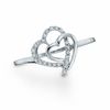 Thumbnail Image 0 of 0.10 CT. T.W. Diamond Heart Ring in Sterling Silver