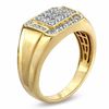 Thumbnail Image 1 of Men's 0.50 CT. T.W. Composite Square Diamond Ring in 10K Gold