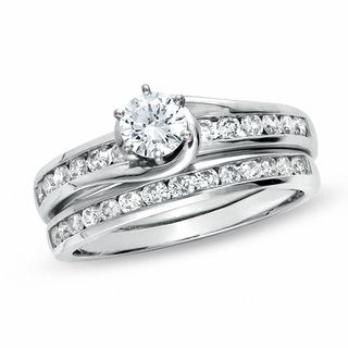 1.00 CT. T.W. Diamond Bridal Set in 14K White Gold Peoples Jewellers