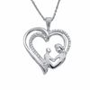 Thumbnail Image 0 of 0.09 CT. T.W. Diamond Motherly Love Pendant in Sterling Silver
