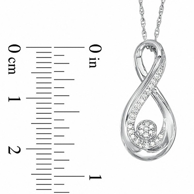 Diamond Accent Infinity Knot Pendant in Sterling Silver