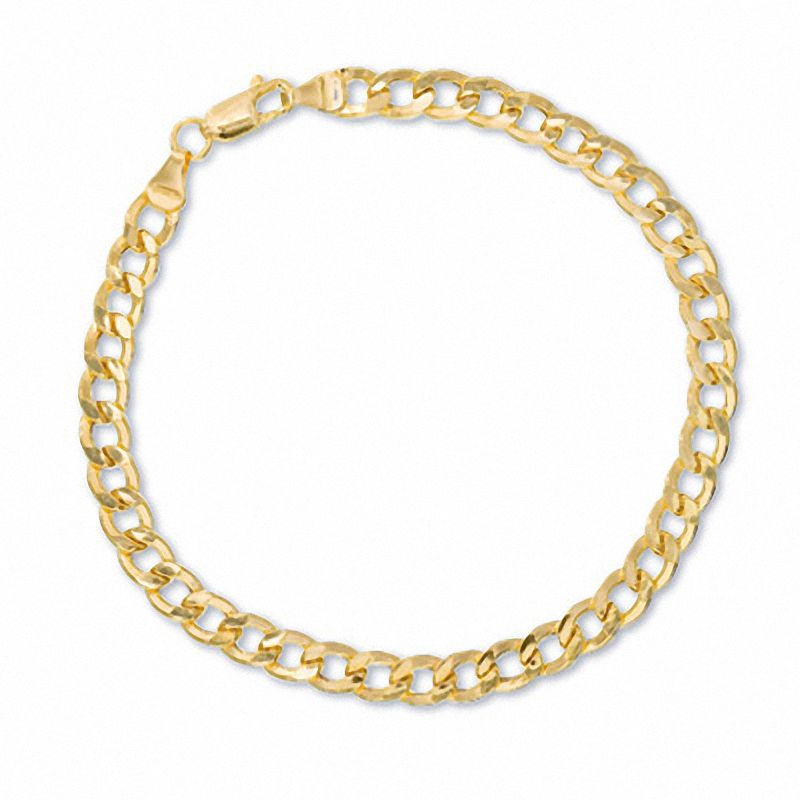Men's 10K Gold Curb Bracelet and Necklace Set