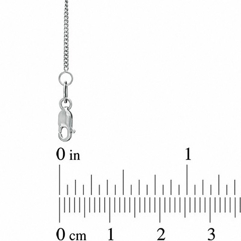 1.0mm Curb Chain Necklace in 14K White Gold - 20"