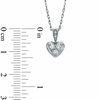 Thumbnail Image 1 of 0.20 CT. T.W. Diamond Three Stone Heart Pendant in 10K White Gold
