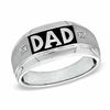 Thumbnail Image 0 of Men's Diamond Accent "DAD" Ring in 10K White Gold