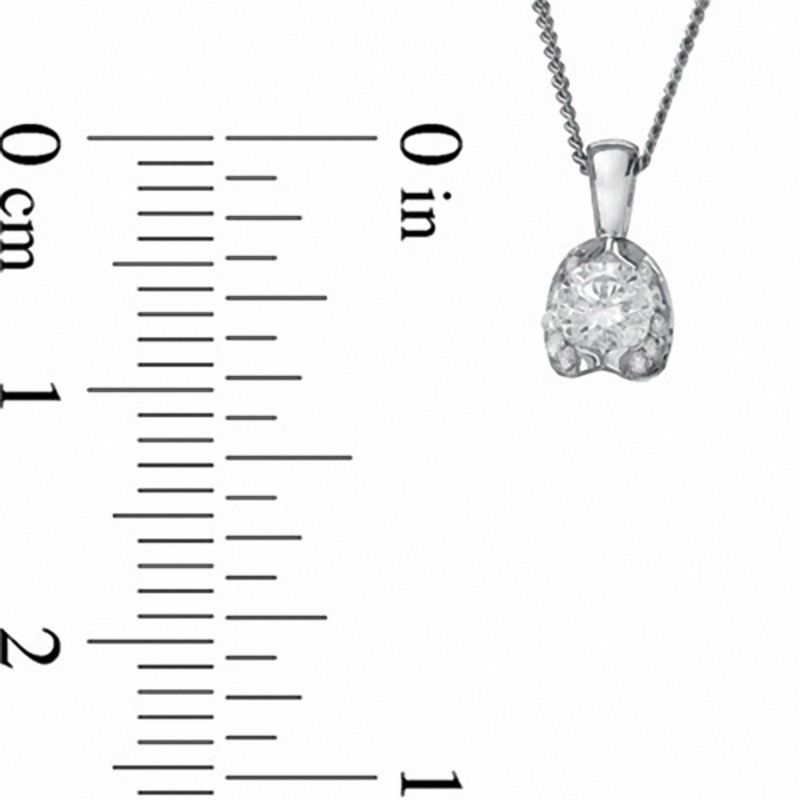 0.25 CT. T.W. Certified Canadian Diamond Pendant in 14K White Gold - 17"
