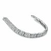 Thumbnail Image 1 of 1.00 CT. T.W. Round and Baguette Diamond Bracelet in Sterling Silver